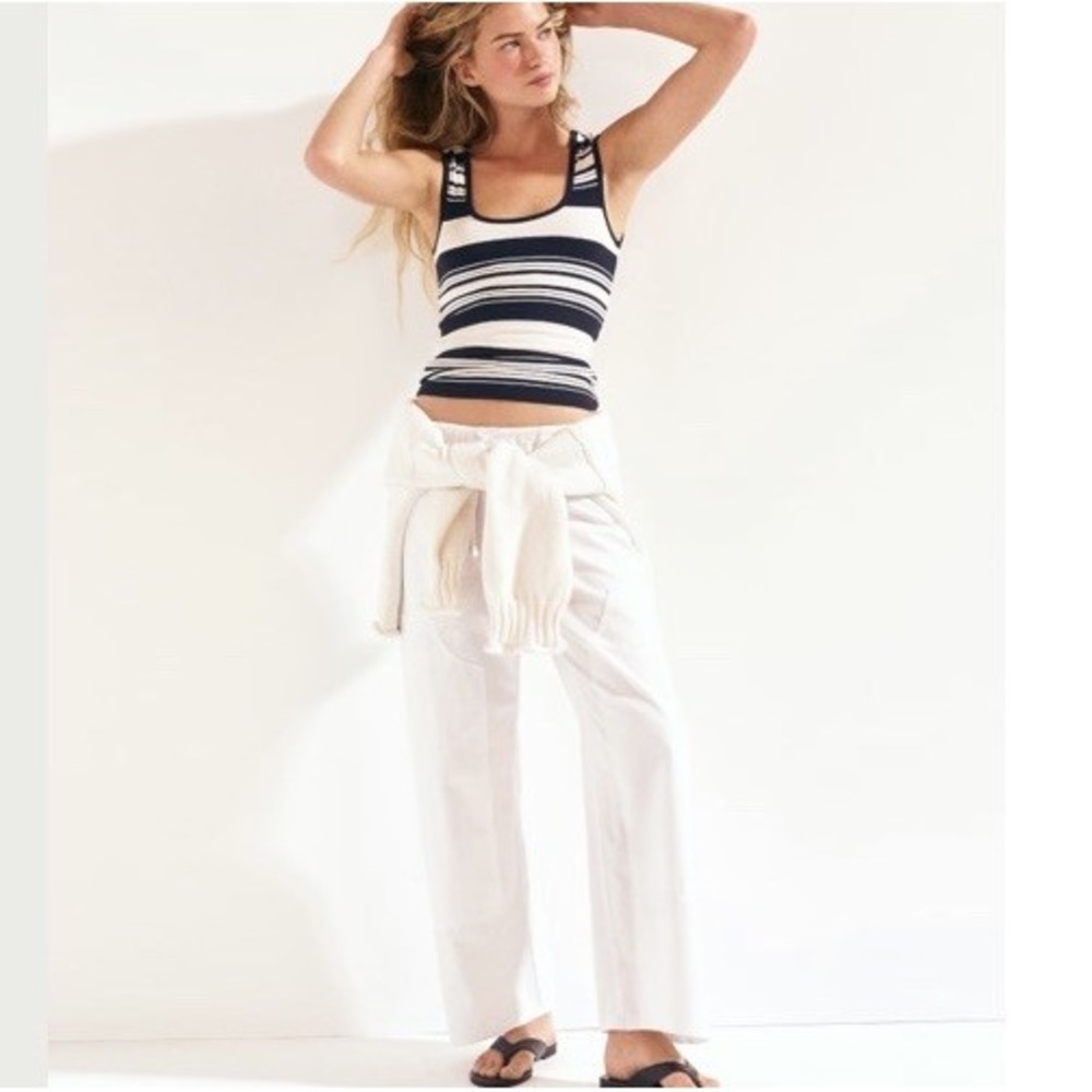 J Crew Women's Luna Pant in Cotton Poplin Size Medium White NWT